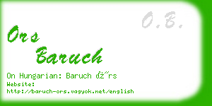 ors baruch business card